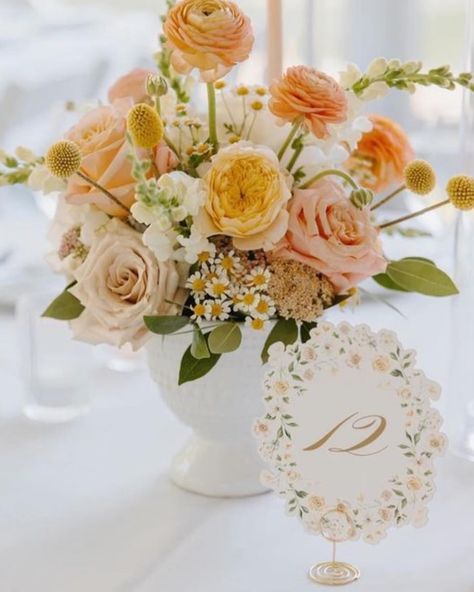 There is nothing like getting to see how all of the designs come to life for our bride’s wedding day. Rachel’s happy yellow wedding was everything we dreamed it would be and more! Rachel’s designs were created from The Botanical Suite of our Collection Catalog, which which we customized to incorporate all of her beautiful yellow, blush and peach tones. We couldn’t love it more! @rachlynnbrown Pale Yellow Wedding Palette, Butter Yellow Wedding Theme, Pink And Yellow Wedding Theme, Yellow Wedding Palette, Spring Wedding Yellow, Pale Yellow Wedding, Pale Yellow Weddings, Pink And Yellow Wedding, Yellow Blush