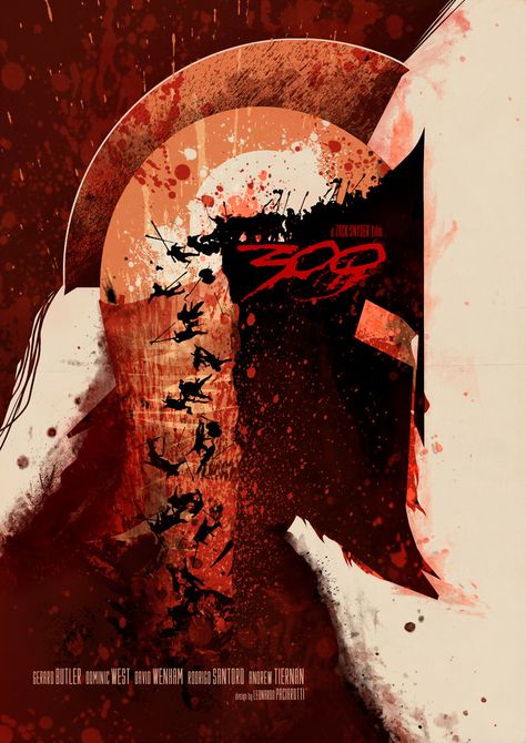 300 (2006) Inspired Poster by le0arts 300 Spartans, 300 Movie, Action Movie Poster, Spartan Tattoo, Zack Snyder, Fish Face, Warrior Tattoos, Spartan Warrior, Historical Armor