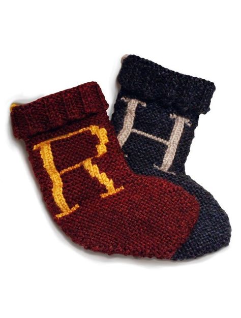 Harry Potter Stocking, Gryffindor Slytherin Hufflepuff Ravenclaw, Knitted Stocking, Slytherin And Hufflepuff, Christmas Boots, Harry Potter Christmas, Knit Stockings, Stocking Pattern, Ravenclaw