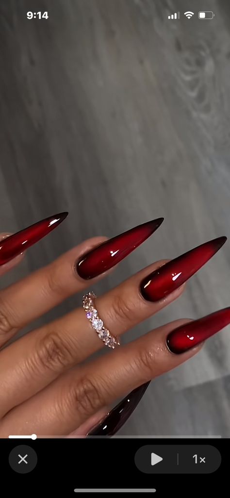 Nails, Halloween, Red