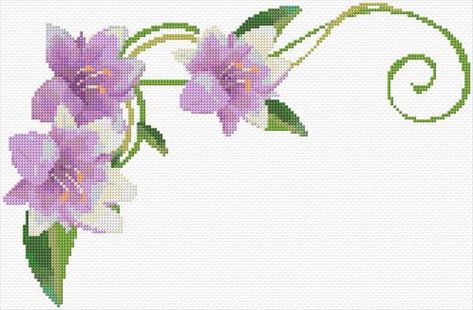 Lilies|17|2849 Lilies Embroidery, Cross Stitch Calculator, Small Patterns, Red Lily, Cross Stitch Freebies, Study Help, Chart Design, Online Pattern, Flowers Online