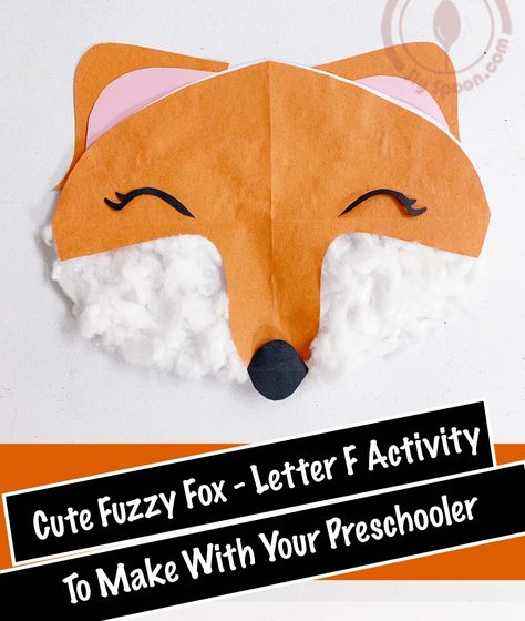 Fox Activities For Kids, Fox Craft Preschool, F Craft, Kindergarten Craft Ideas, Letter F Craft, Fox Craft, Fire Crafts, Tracing Worksheets Free, Prewriting Skills