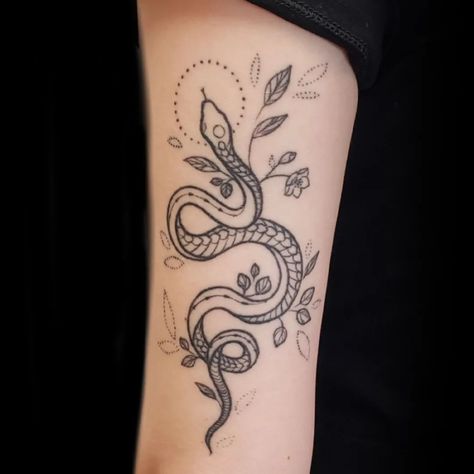 Snake And Branch Tattoo, Snake With Leaves Tattoo, Snake Feet Tattoo, Snake Tattoo With Leaves, Olive Branch And Snake Tattoo, Snake On Foot Tattoo, Snake Leaf Tattoo, Snake Crown Tattoo, Snake Leaves Tattoo