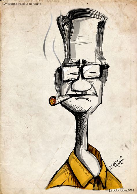 The Worrying Smoker Smoker Drawings, Worried Face, رسم كاريكاتير, Pen Art Work, Caricature Sketch, Caricature Drawing, Character Design Sketches, Cartoon Sketches, Art Drawings Sketches Creative