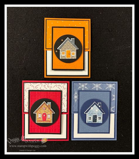 Punch Halloween, Catalog Ideas, House Cards, Gingerbread House Christmas, Humble Home, Halloween Spells, Housewarming Card, Christmas Cards Kids, Card Making Templates