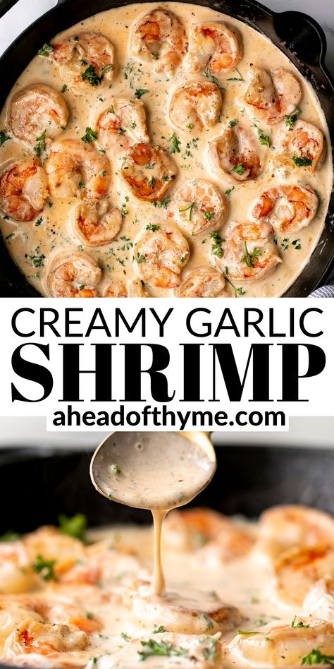 Dinner Meal Plan, Creamy Garlic Shrimp, Shrimp Pasta Recipes Easy, Shrimp And Rice, Shrimp Recipes For Dinner, Dinner Meal, 15 Minute Meals, Shrimp Recipes Easy, Holiday Menus