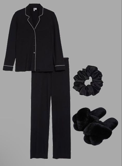 Black Pajamas Aesthetic, Pajamas Aesthetic, Black Pajamas, Mood Clothes, Pajama Fashion, Sleepwear Fashion, Cute Lazy Day Outfits, Lazy Day Outfits, Cute Pajamas