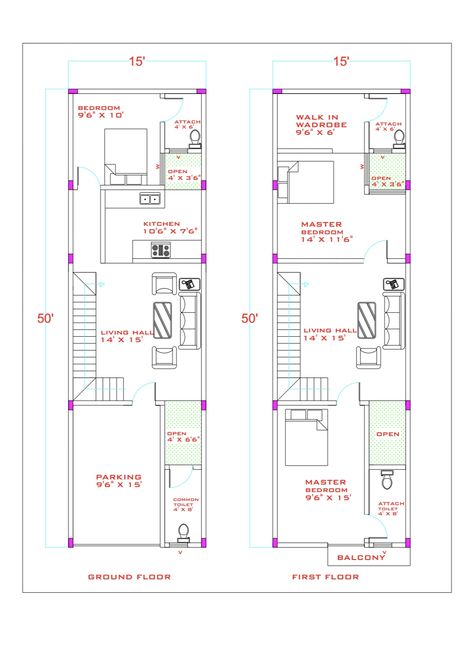 👉👉👉Download plan pdf format ✅✅✅ click read it or visit #15x50houseplan #15by50homeplans #gharkanaksha #infintyraystudioplans #housemap 15×50 House Plan, 15x50 House Plan, House Arch Design, House Layout Plans, House Layout, Arch Design, House Map, House Layouts, House Plan