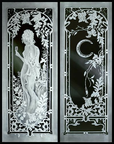 Sandblasted Glass Design, Mirror Engraving, Etched Glass Windows, Etched Glass Door, Acid Etched Glass, Fused Glass Panel, Window Panes, Door Glass Design, Sandblasted Glass