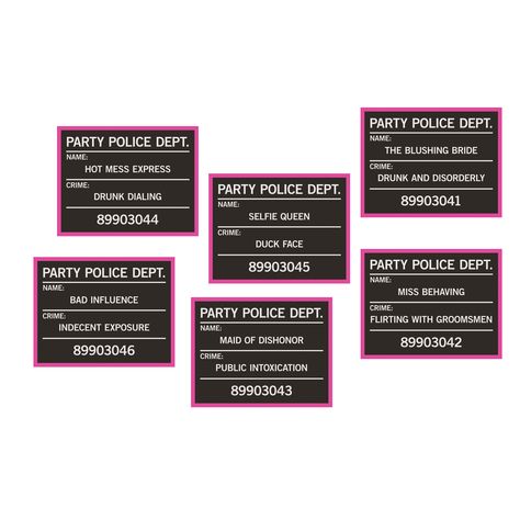 Mugshots Photo Booth Props, Case of 36 Bachelorette Party Photo, Groomsmen Party, Police Party, Birthday Party Accessories, Adult Party Themes, Bachelorette Party Supplies, Bridal Shower Photos, Hens Night, Bachelorette Party Decorations