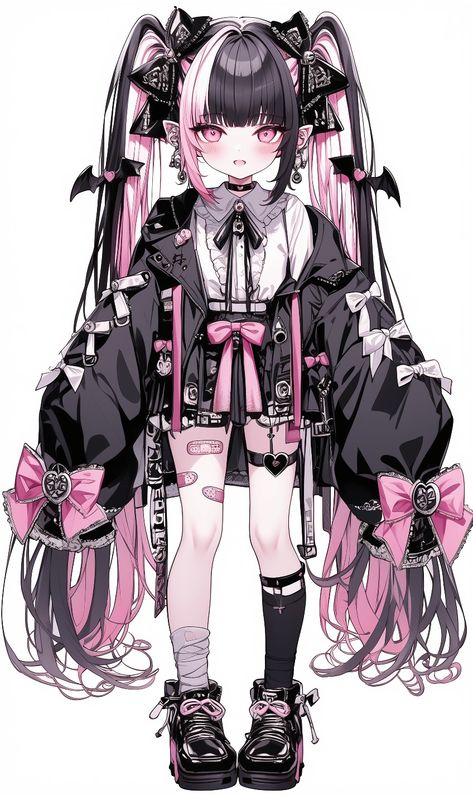 Bat Vtuber, Adoptables Characters, Yumi Kawaii, Pink Planner, Game Character Design, Fashion Inspiration Design, 영감을 주는 캐릭터, Illustration Character Design, Kawaii Art