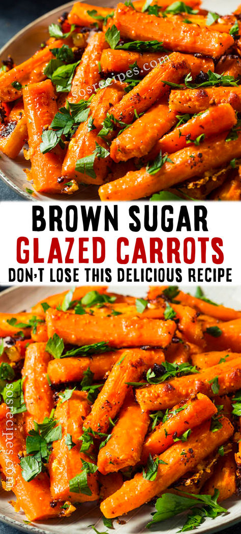 There are many delicious ways to indulge in carrots and incorporate them in your meals. This Brown Sugar Roasted Carrots recipe gives you the best of both worlds with its both sweet and savory taste, along with the garlic feel of perfectly roasted carrots. Charleston's Carrot Recipe, The Best Roasted Carrots, Tri Color Carrot Recipes, Glazed Carrots Recipe Brown Sugar, Roasted Carrots Brown Sugar, Roasted Carrots And Green Beans, Baked Carrots Recipe, Crockpot Carrots, Roasted Glazed Carrots