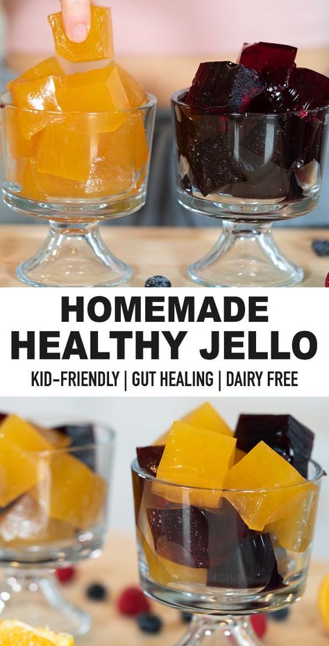 Leaky Gut Recipes Dinner, Aip Jello, Recipes Using Gelatin Powder, Homemade Gelatin Recipes, Gut Friendly Desserts, Healthy Gelatin Recipes, Homemade Jello With Gelatin, Homemade Jello Recipes, Jello Recipes Easy