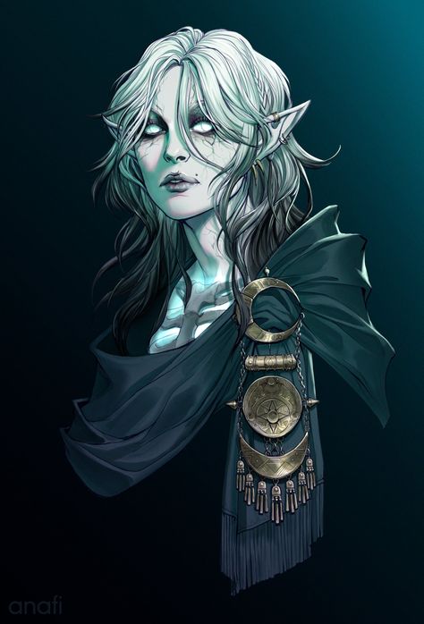 Female Elf Hairstyles, Dragonlance Characters, Drow Bard Female, Dnd Half Elf Warlock, Dnd Changeling Art, Dnd Necromancer Art, Elf Gunslinger, Changeling Dnd Female, Dnd Character Design Female Elf