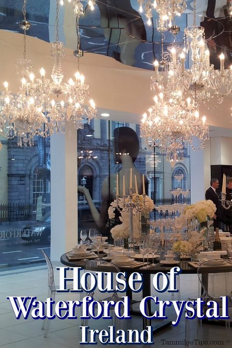 Waterford Crystal Display Ideas, Crystal Displays Ideas, Crystal Collection Display Ideas, Crystal Collection Display, Waterford Ireland, Crystal Shelves, Royal House, Waterford Crystal, Galway