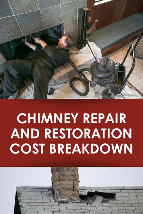 Chimney Repair and Restoration Cost 
Many factors contribute to the cost of chimney rebuilds or restorations: chimney height, brick quantity, roof type, electrical lines, tree lines, and more. These factors affect how scaffolding must be built, and how much time and materials are needed for each project.
Schedule now
#chimneyrepair #chimneyreplacement #chimneyrestoration #chimney Chimney Diy, Old Chimney, Reface Fireplace, Chimney Repair, Repair Videos, Clean Dryer Vent, Chimney Cap, Vent Cleaning, Chimney Sweep