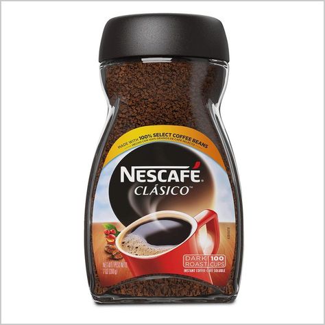 NESCAFE CLASICO Dark Roast Instant Coffee 7 Ounce ( Packaging May Vary) Nestle Coffee, Robusta Coffee, Coffee Granules, Arabica Coffee Beans, Coffee Jars, Espresso Powder, Real Coffee, Dark Roast Coffee, Coffee Tasting