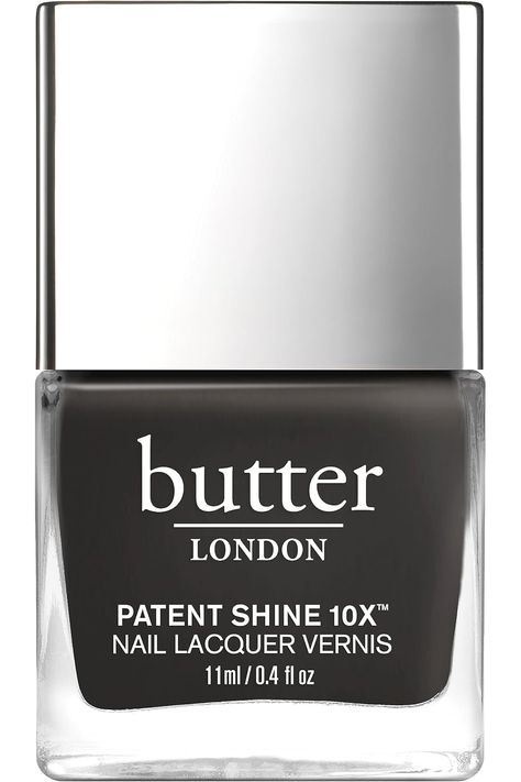 butter LONDON Patent Shine 10X Nail Lacquer, Gel-Like Finish, Chip-Resistant Formula, 10-Free Formula, Cruelty-Free, Polymer Technology, Earl Grey Earl Gray, Butter London, Earl Grey, Nail Lacquer, Nails Inspiration, Cruelty Free, Butter, Chips, Technology