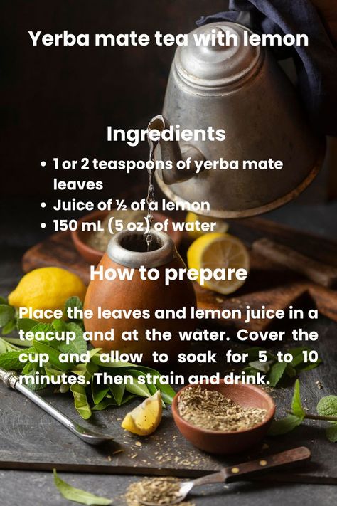 "A rustic setup featuring a steaming yerba mate tea preparation with fresh lemons, mate leaves, and a traditional brewing cup." Yerba Mate Benefits, Tea With Lemon, Yerba Mate Tea, Mate Tea, Healthy Teas, Healthy Drink, Yerba Mate, Herbal Teas, Smoothie Drinks