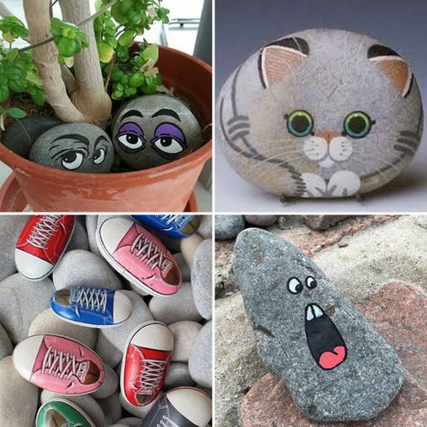 Ideas de decoración: alegra tu hogar con estas sorprendentes piedras pintadas — idealista/news Wood Art Diy, Diy Christmas Paintings, Seashell Projects, Fabric Painting Techniques, Painted Rock Animals, Painted Rocks Kids, Painted Rocks Craft, Painted Rocks Diy, Rock Painting Patterns