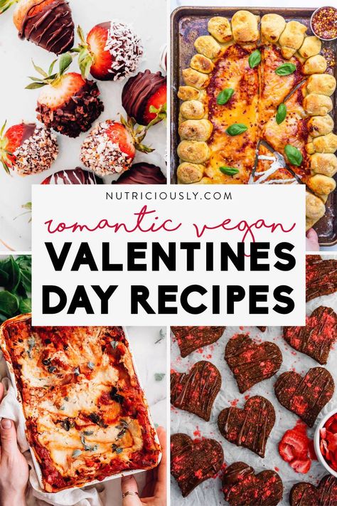 These are the best easy & healthy vegan Valentine's Day recipes! Our delicious treats include cakes, heart-shaped cookies, chocolates, truffles & pudding. Find romantic dinner options and even breakfast recipes for your loved one! Vegan Valentines Day Dinner, Starch Recipes, Vegan Red Velvet Cupcakes, Vegan Valentines, Romantic Treats, Vegan Plan, Ayurvedic Tea, Vegan Truffles, Vegan Starters