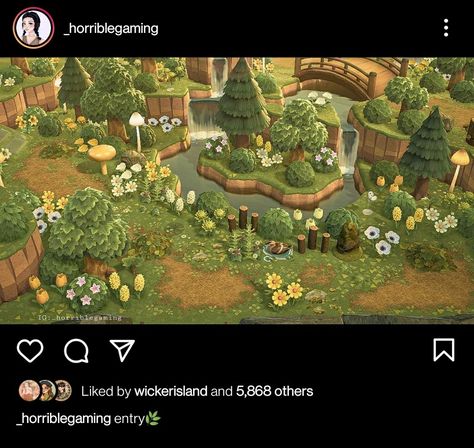 Animal Crossing Island Forestcore, Acnh Island Inspirations Forestcore, Acnh Plaza Idea Natural, Animal Crossing Woodsy Island, Acnh Forest Walkway, Animal Crossing Island Inspiration Forestcore, Anch Nooks Cranny, Acnh Forestcore Campsite, Animal Crossing The Path Code