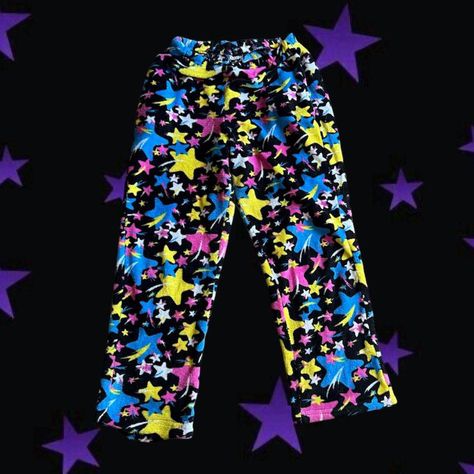 Scene Pajama Pants, Emo Pajamas, Scene Pajamas, Star Pajamas, 2000s Mall, Scene King, Scene Pants, 2000s Mall Goth, Scene Clothes