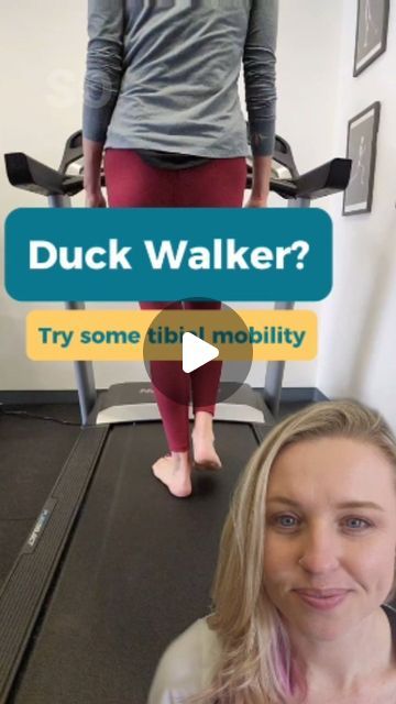 Gait Happens on Instagram: "Do you walk with your feet turned outwards? 🦆  👣 For an efficient walking gait, we want to have the feet facing straight forward so we can push off with the majority of our weight through the big toe.   Walking with the feet turned out CAN lead to excess stress on the medial structures of the foot and ankle (think arch muscles, plantar fascia, inner ankle, or even the sesamoids and big toe joint). 🙅🏼‍♀️  ***Before we recommend our patients just start walking with your feet forward we always want to check to any structural variants such as tibial torsion or femoral retroversion  ✅ So, once we've checked all the structural boxes it's time to work on function.   In this patient you can see she is walking with her foot turned outwards but her knee is straight ah Out Toeing Physical Therapy, Exercises While In A Walking Boot, Walking Boot Cast, Ankle-high Walking Boots With Reinforced Toe, Ankle Range Of Motion Exercise, Walking Cast Boot, Knee Mobility, Corrective Exercises, Gait Training