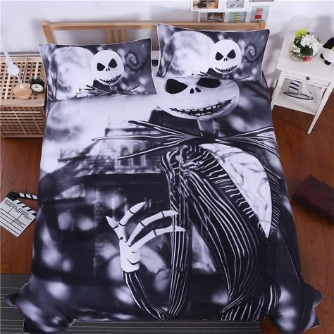 Nightmare Before Christmas Bedding, Disney Bedding Sets, Dark Bedding, Skull Duvet Cover, Disney Bedding, Christmas Duvet Cover, Christmas Bedding Set, Christmas Duvet, Skull Bedding