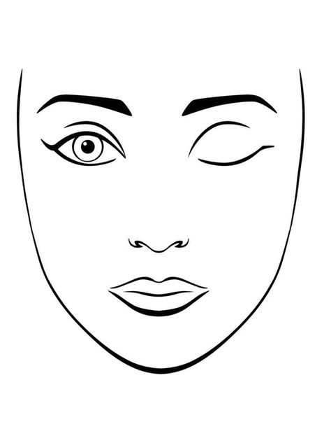 Makeup Face Template, Face Template Makeup, Dotted Bullet Journal, Makeup Faces, Mac Face Charts, Blank Poster, Face Charts, Makeup Drawing, Face Template