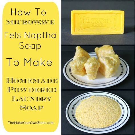 Can you microwave Fels Naptha soap to use in your homemade laundry soap? Here's how to give it a try if you want a quicker method than hand grating. Microwave Soap, Homemade Laundry Soap, Laundry Detergent Recipe, Fels Naptha, Diy Household Tips, Diy Laundry Detergent, Powder Laundry Detergent, Homemade Cleaning Supplies, Homemade Laundry Detergent