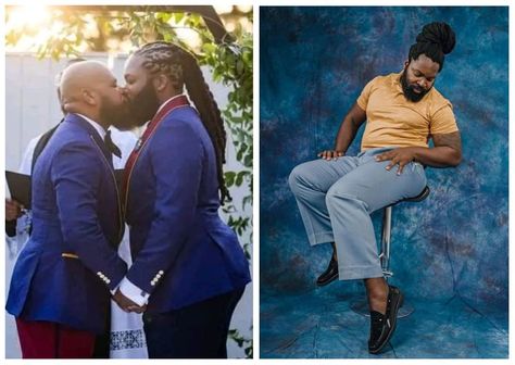 Big Zulu has clapped back at a viral picture of two men on their wedding day, one of whom bears a strong resemblance to him. Zulu Wedding, Kaizer Chiefs, Online High School, Clap Back, North Park, Two Men, Another Man, Zulu, Look Alike