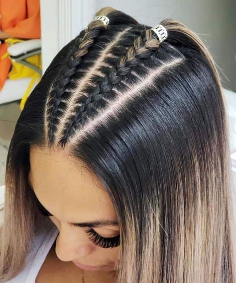 Cool Braid Hairstyles, Penteado Cabelo Curto, Cornrow Hairstyles, Easy Hairstyles For Long Hair, Braids For Long Hair, Box Braids Hairstyles, Aesthetic Hair, Hair Hacks, Hair Looks