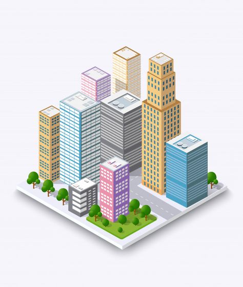 City isometric concept of urban infrastructure business. Download thousands of free vectors on Freepik, the finder with more than a million free graphic resources Isometric Building Illustration, Building Isometric, City Isometric, The Finder, Design City, Isometric Drawing, Graphic Design Infographic, Procreate Ipad Art, Vector Art Design