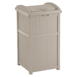 Outdoor Trash Receptacle - Suncast Garbage Waste, Outdoor Storage Solutions, Outdoor Trash Cans, Garbage Containers, Trash Containers, Recycle Trash, Dream Backyard, Trash Bins, Garbage Can