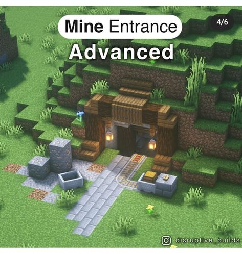 Underground Tunnel Minecraft, Minecraft Tunnel Ideas, Minecraft Mineshaft Entrance, Minecraft Tunnel Designs, Minecraft Tunnel, Minecraft Mine Entrance, Minecraft Nature, Minecraft Random, Minecraft Tricks