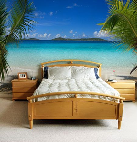 Custom Wallpaper Mural Hammock Beach, Photowall Ideas, Beach Wall Murals, Beach Mural, Bedroom Murals, Photo Mural, Custom Wall Murals, Beach Bedroom, Christopher Knight