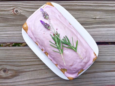 Vegan Lavender Cake with Lemon Drizzle | Peaceful Dumpling Vegan Loaf, Easy Summer Dessert Recipes, Lavender Cake, Lavender Recipes, Fancy Soap, Vegan Cakes, Lemon Drizzle, Summer Dessert Recipes, Loaf Cake