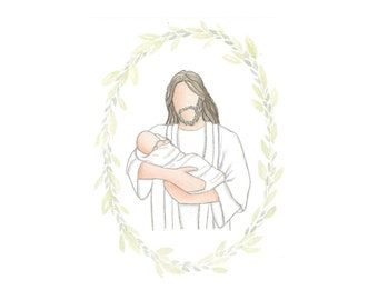 Miscarriages Pictures Jesus, Miscarriages Pictures Art, Jesus Holding Baby, Baby In Heaven, Angel Baby Quotes, Lds Artwork, God Baby, Christmas Religious, Jesus Drawings