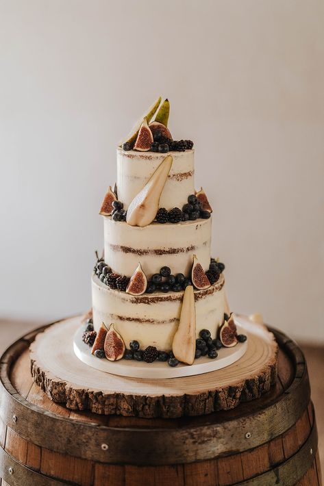 A simple, understated naked wedding cake, featuring cascading fresh pears, figs and blueberries. The perfect centrepiece for an autumnal wedding!

Venue: Bredon Manor, Gloucestershire
Image: Emine Weddings. Autumnal Wedding Cake, Wedding Cake Figs, Wedding Cake Autumn, Vineyard Wedding Cake, Cheesecake Wedding, Autumn Wedding Cake, Georgian Manor, Autumnal Wedding, Wedding Gift List