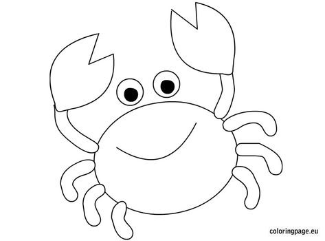 Crab Coloring Page, Cartoon Crab, Crafts By Month, Sea Crafts, Ocean Crafts, Sea Theme, Christmas Coloring Pages, Applique Patterns, Animal Coloring Pages