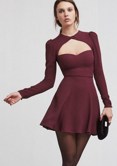 Perfect street style. ♥ Fashion inspiration Women apparel | Women's Clothes | Fashion | Style | Outfits | #clothes #shoes #fashion #women #jeans #shop | SHOP @ CollectiveStyles.com Aubergine Dress, Vestidos Color Vino, 2016 Style, Silky Dress, Color Dress, Office Parties, Vestido Casual, Maroon Color, Dresses Short