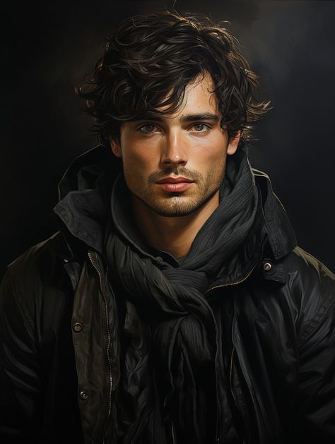 Dark Brown Hair Male Character Art, Dark Haired Male Character Art, Dark Haired Fantasy Male, Apocalypse Character Design Male, Black Smith Character Design, Strong Male Character, Character Inspiration Male Black Hair, Brown Hair Male Character Art, Black Hair Male Character Art