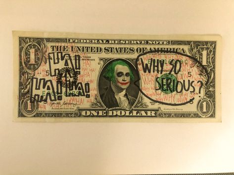 a dollar is a joke by roliew ft the joker Joker Decorations, Joker Logo, Halloween Joker, Couple Comics, Cute Couple Comics, Couples Comics, Art Attack, Hallway Decor, Apartment Style