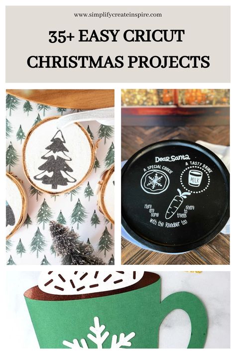 If there’s ever a time of year when my Cricut gets a lot of use, it’s Christmas time! These easy Cricut Christmas crafts will give you plenty of new ways to put your Cricut machine Cricut Joy Projects Beginner Christmas, Cricut Xmas Projects, Cricket Christmas Ornament, Diy Christmas Cricut Projects, Cricut Holiday Gifts, Cricut Christmas Projects To Sell, Diy Cricut Christmas Gifts, Christmas Cricut Projects To Sell, Christmas Crafts Cricut