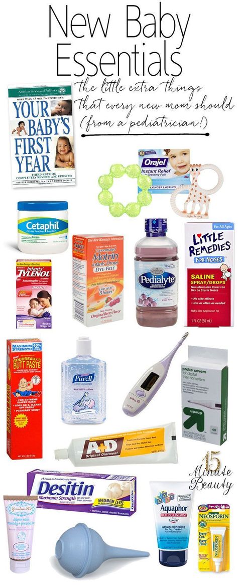 Everything your new baby needs from the pharmacy for their medicine cabinet, a great list from a pediatrician! 5 Weeks Pregnant, Baby Medicine, Baby Necessities, Baby Prep, Preparing For Baby, Shower Bebe, Baby Kit, Baby Must Haves, Baby Supplies