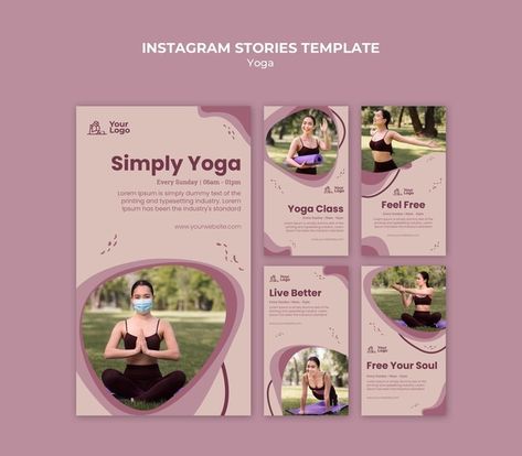 Yoga class instagram stories template Pr... | Premium Psd #Freepik #psd #instagram #health #cute #yoga Yoga Class Instagram Story, Yoga Instagram Posts, Yoga Template Design, Yoga Social Media, Yoga Flyer Design Templates, Dentist Clinic, Instagram Stories Template, Pediatric Care, World Health Day