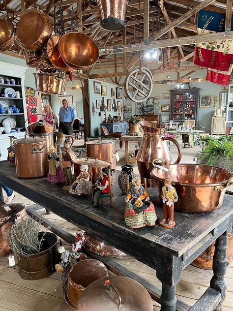 How to plan a trip to and navigate the Round Top Antique Fair. Where to shop, when to go, what to bring, what to wear, and where to stay! Round Top Antiques, Big Red Barn, Fall Shows, Antique Fairs, Plan A Trip, Antique Show, Copper Pots, Where To Shop, Red Barn