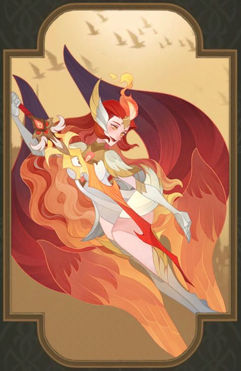 The Rising Phoenix Talene Afk Fanart, Phoenix Character Design, Afk Journey, Afk Arena, Cartoon People, Magic Cards, Tarot Cards Art, Anime Artwork Wallpaper, Fantasy Concept Art