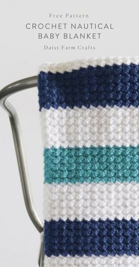 Free Crochet Pattern Baby Blanket Boy, Crochet Stitch For Baby Boy Blanket, Learning Crochet Patterns, Three Color Afghan Crochet Pattern, Crochet Adult Blankets Free Patterns, Crochet Afghan Pattern For Men, Crochet Lap Blanket Patterns Free Simple, 2 Color Baby Blanket Crochet, Nautical Crochet Blanket